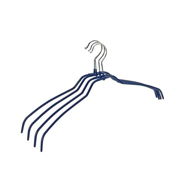 Set s 4 plave protuklizne vješalice za odjeću Wenko Hanger Slim-image-1