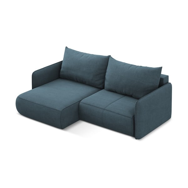 Plava sklopiva/s prostorom za odlaganje kutna garnitura (s lijevim kutom) Nanea – Makamii-image-4