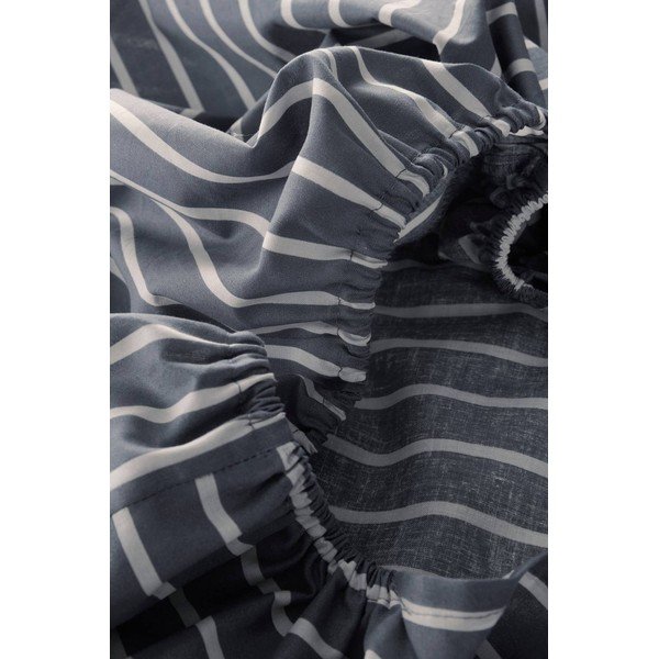 Bijela/plava plahta s gumom od organskog pamuka 180x200 cm Sima – Jotex