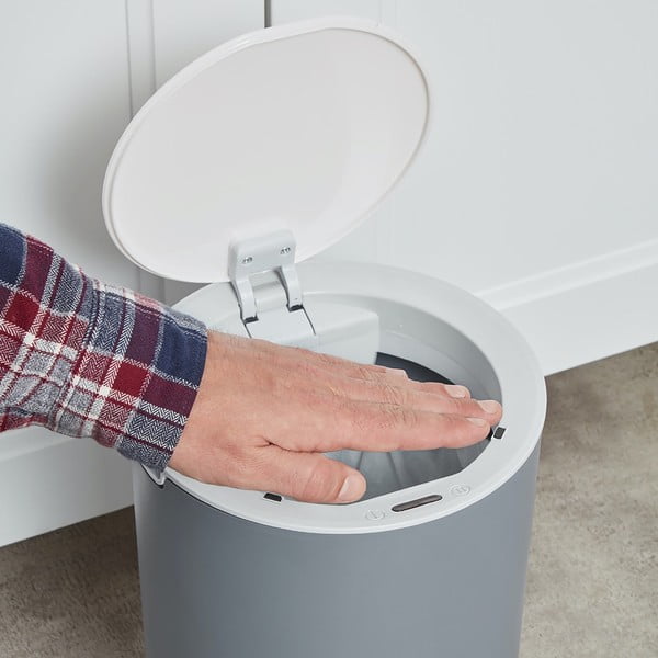 Svijetlo siva kanta za otpatke Addis Sensoric, 8 l-image-3