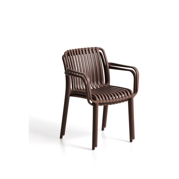 Smeđa plastična vrtna stolica Isabellini – Kave Home-image-4