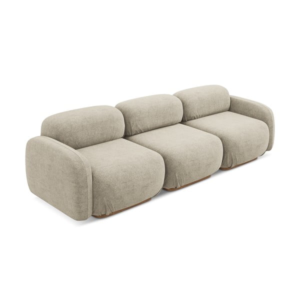 Bež sofa od bouclé tkanine 270 cm Ailani – Makamii-image-2