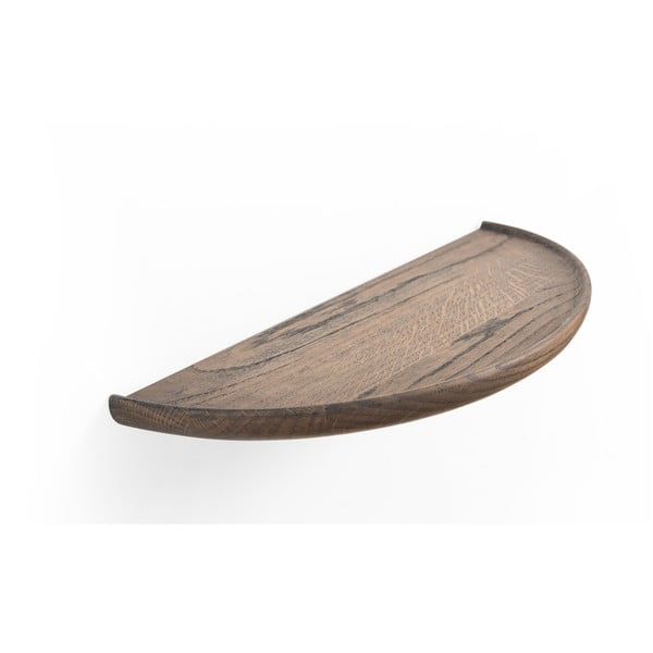 Smeđa polica od punog hrasta 40 cm Mu – Gazzda-image-3