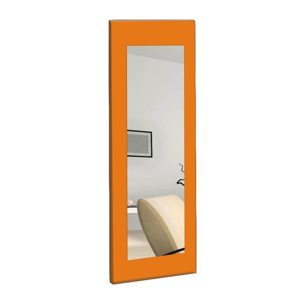 Zidno zrcalo s narančastim okvirom oyo koncept Chiva, 40 x 120 cm