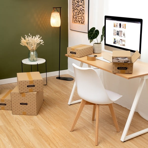 Set od 2 bež kutije za pohranu Compactor Teddy, 42 x 30 cm-image-1