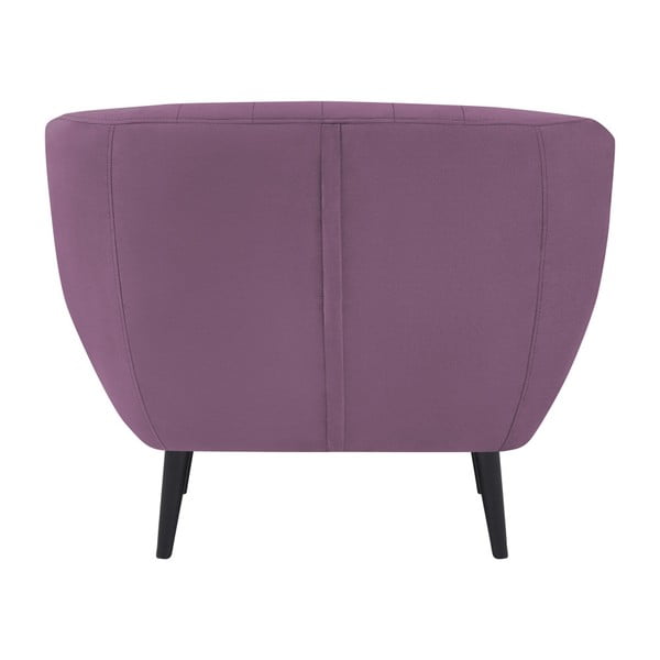 Ljubičasta Mazzini Sofas Toscane fotelja, crne noge-image-2