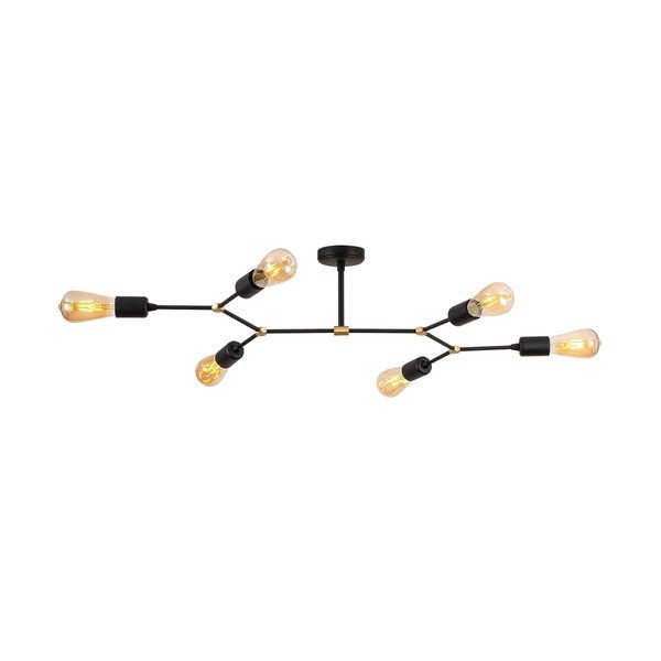 Crna stropna svjetiljka 48x95 cm Sparrow – Opviq lights-image-2