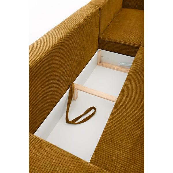 Senf žuta garnitura na razvlačenje s promjenjivim kutom Bonami Selection Bowie-image-1