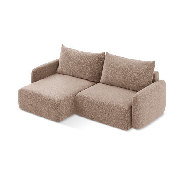 Svjetlo smeđa sklopiva/s prostorom za odlaganje kutna garnitura (s lijevim kutom) Kalena – Makamii-image-3