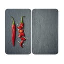 Set od 2 staklena poklopca za štednjak Wenkoo Cayenne, 52 x 30 cm