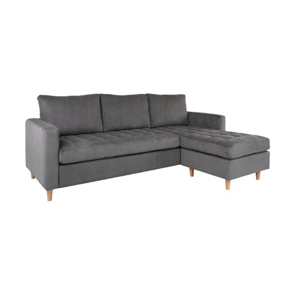 Tamnosiva dvostrana kutna sofa od sumota House Nordic Firenze-image-2