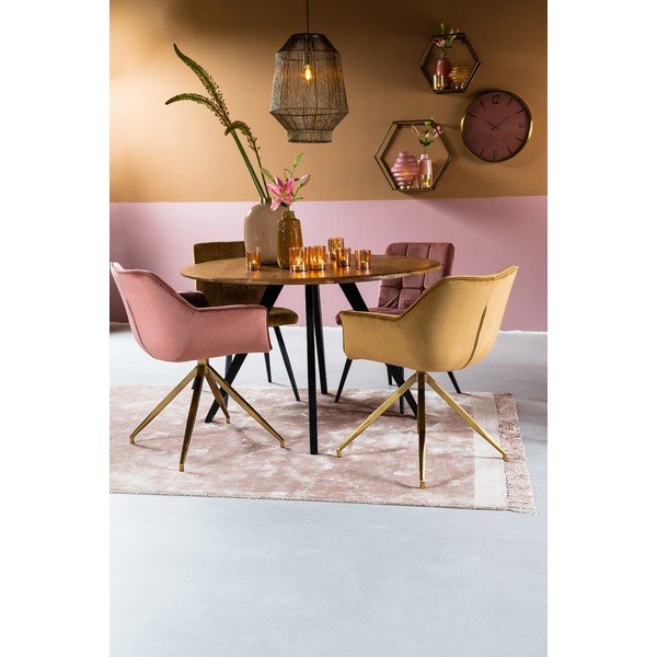 Okrugli blagovaonski stol s pločom stola od bagrema u prirodnoj boji ø 120 cm Mimoso – Light & Living-image-2