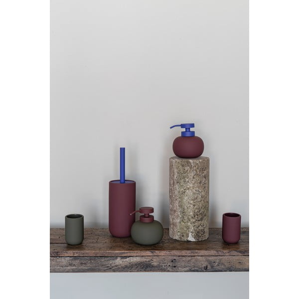 Tamno zelena keramička čaša za četkice za zube Lotus Play – Mette Ditmer Denmark-image-1