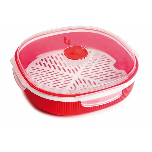 Crveni set za kuhanje hrane na pari u mikrovalnoj pećnici Snips Dish Steamer, 2 l-image-2