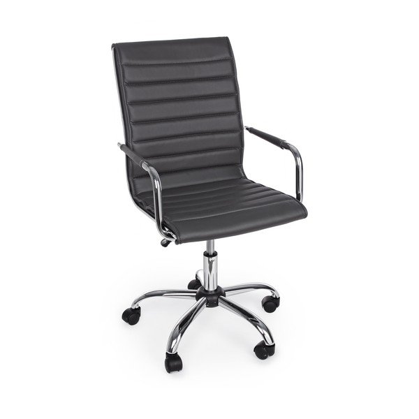 Tamno siva uredska stolica od umjetne kože Perth – Yes Everyday