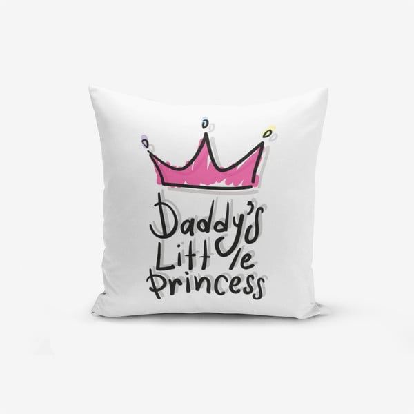 Pamučna navlaka za jastuk Minimalističke navlake za jastuke Pink Crown, 45 x 45 cm