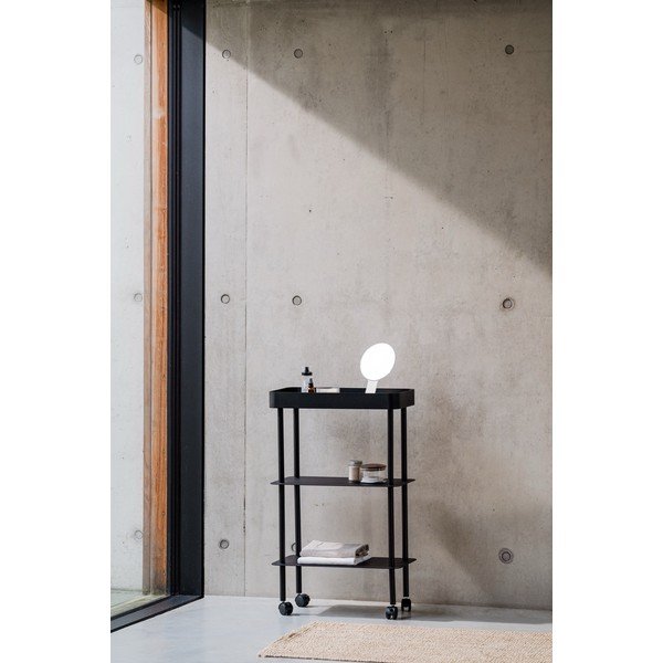 Crni metalni regal na kotačima 60x97x30 cm Nolle – noo.ma-image-3