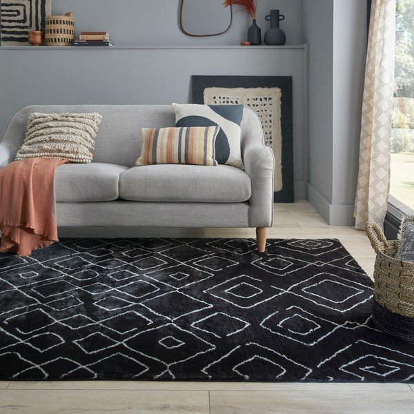 Crni perivi tepih 160x230 cm Imran – Flair Rugs-image-1