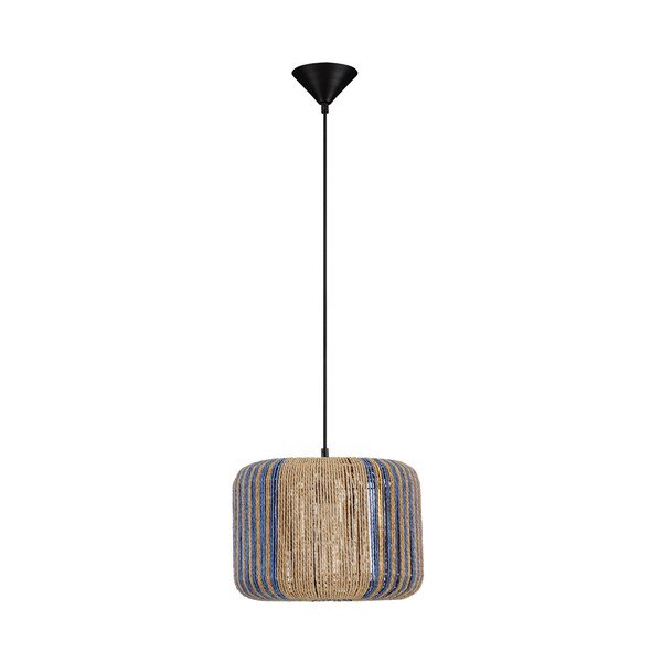 Plava/u prirodnoj boji viseća svjetiljka od užeta ø 33 cm Abby – Nova Luce