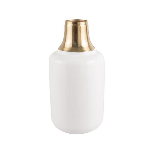 Bijela vaza s detaljima u zlatnoj boji PT LIVING Shine, visina 28 cm