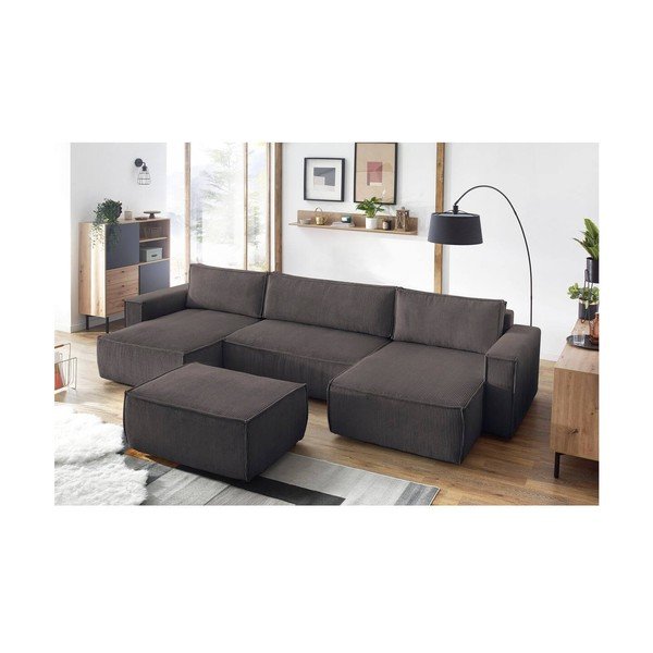 Smeđe-sivi tabure od samta Nihad – Bobochic Paris-image-1