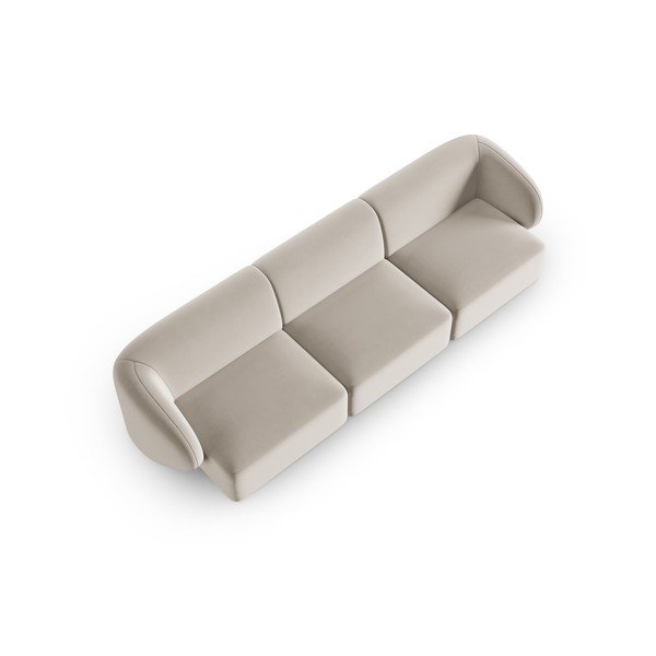 Bež baršunasti sofa 266 cm Paolo – Milo Casa-image-1