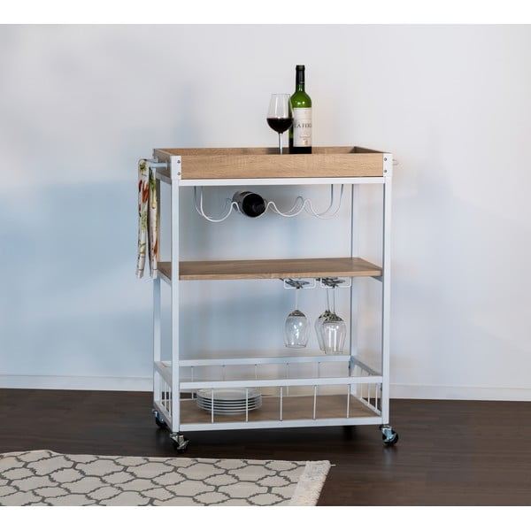 Stol za posluživanje na kotačima 40x80 cm Rustico - Wenko-image-2