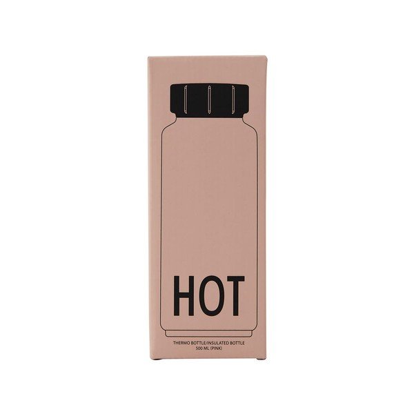 Ružičasta termo boca Design Letters Hot, 500 ml-image-2