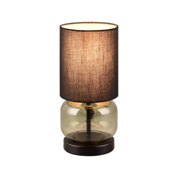 Zelena/crna stolna lampa s tekstilnim sjenilom (visina 28,5 cm) Elio – Trio-image-1