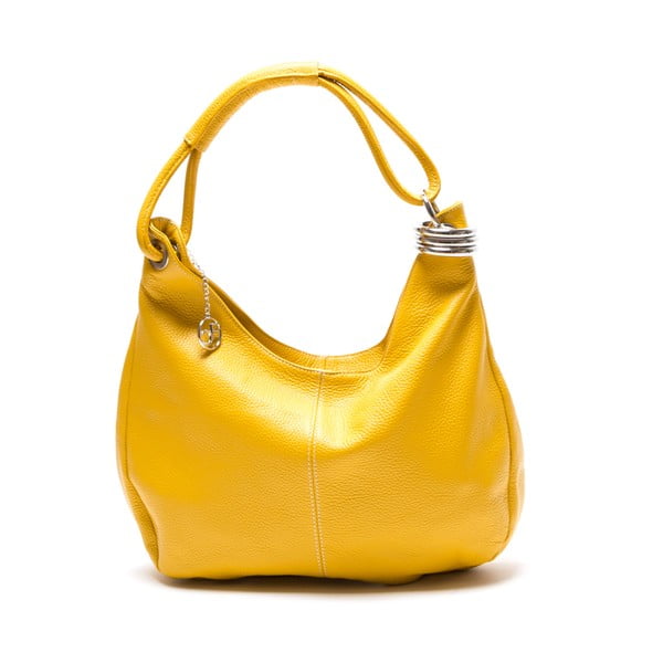 Hobo kožna torbica, žuta
