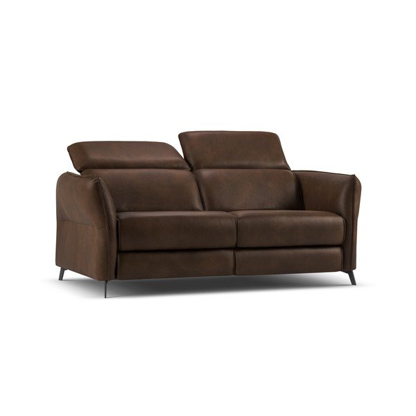 Tamno smeđa kožna sofa 103 cm Hubble – Windsor & Co Sofas-image-2