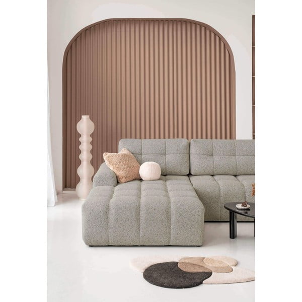 Svjetlo smeđa sklopiva/s prostorom za odlaganje kutna garnitura (s lijevim kutom) Lulu – Miuform-image-3