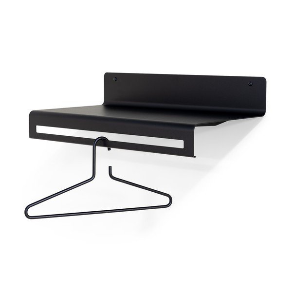 Crna metalna zidna vješalica s policom 60 cm Sway – Spinder Design-image-3