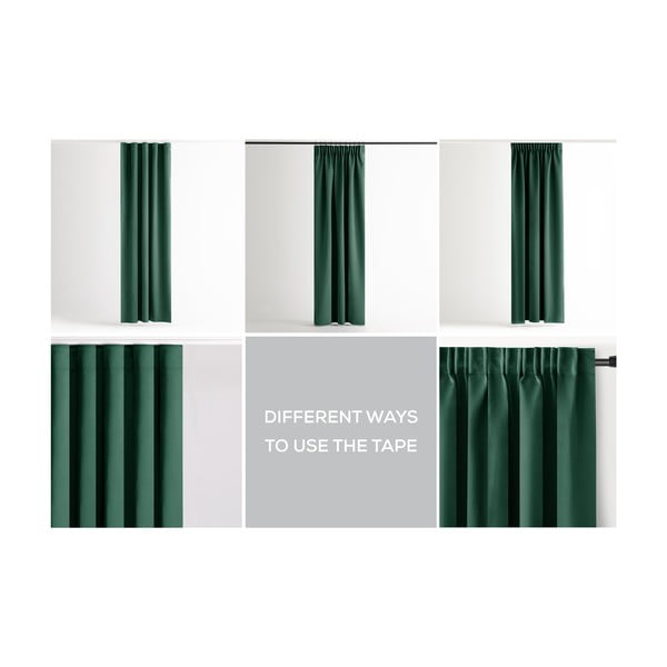 Tamno zelena zavjesa za djelomično zamračenje 140x245 cm Kierra – Restilo-image-3