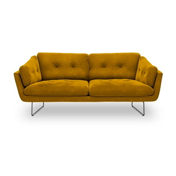 Žuta baršunasta sofa Windsor & Co Sofas Gravity