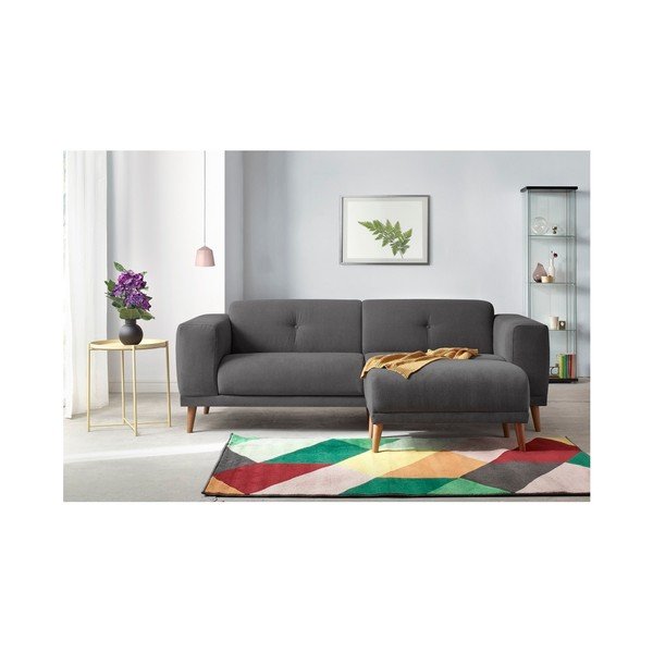 Tamno siva sofa s tabureom Bobochic Paris Luna-image-4
