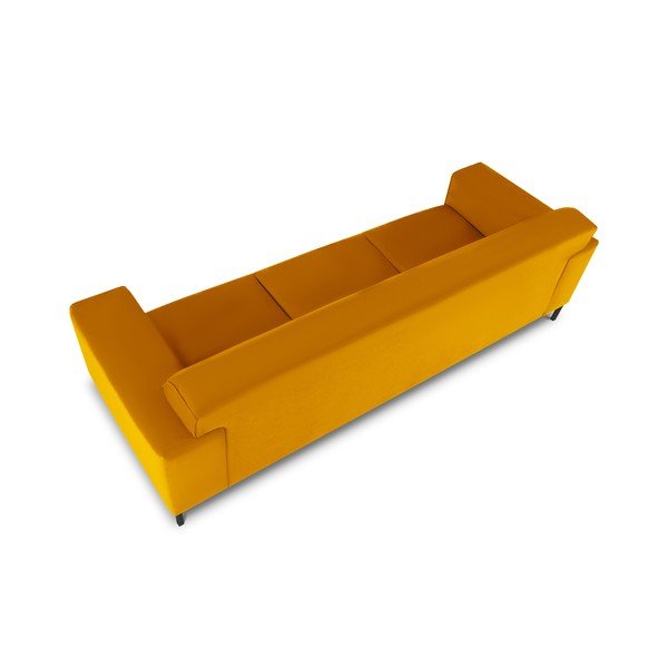 Žuta baršunasta sofa Cosmopolitan Design Siena-image-4