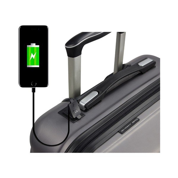 Sivi putni kovčeg s kotačima i USB priključkom My Valice COLORS RESSNO Medium Suitcase-image-3