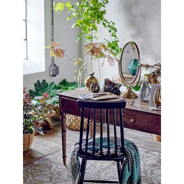 Zelena/plava deka od recikliranog pamuka za kauč 160x130 cm Isnel – Bloomingville-image-4