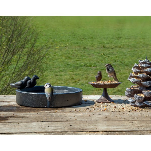 Crna keramička pojilica za ptice Esschert Design Ave.-image-2