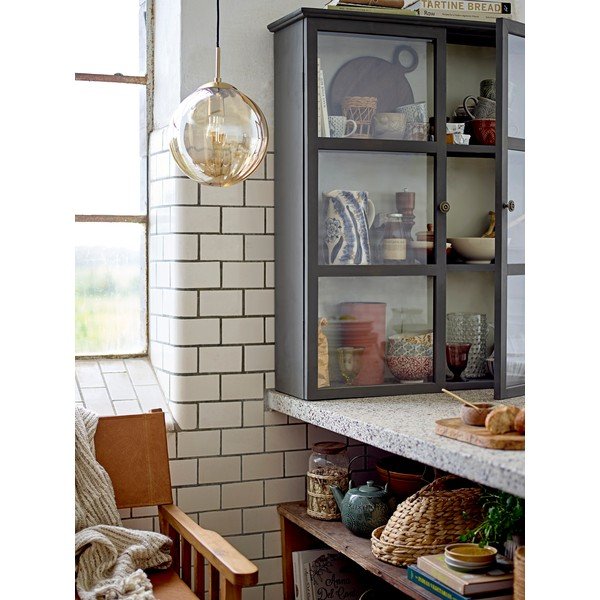 Siva viseća vitrina od masivne jele 85x100x25 cm Tone – Bloomingville-image-1