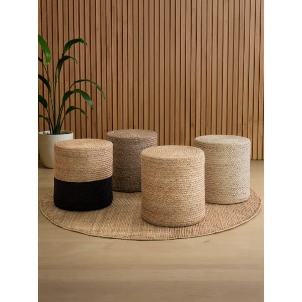 Crni/u prirodnoj boji tabure Juta Gold Black – Hanse Home-image-3