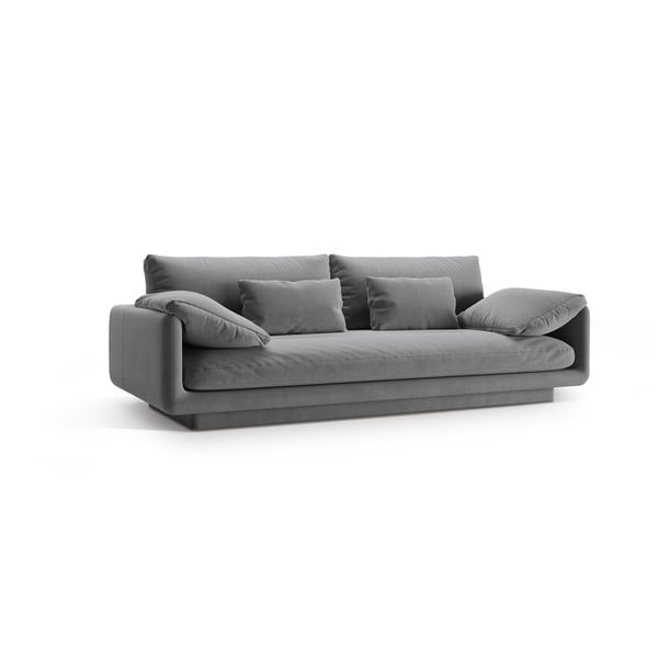 Svijetlo siva baršunasti sofa 220 cm Torino – Micadoni -image-2
