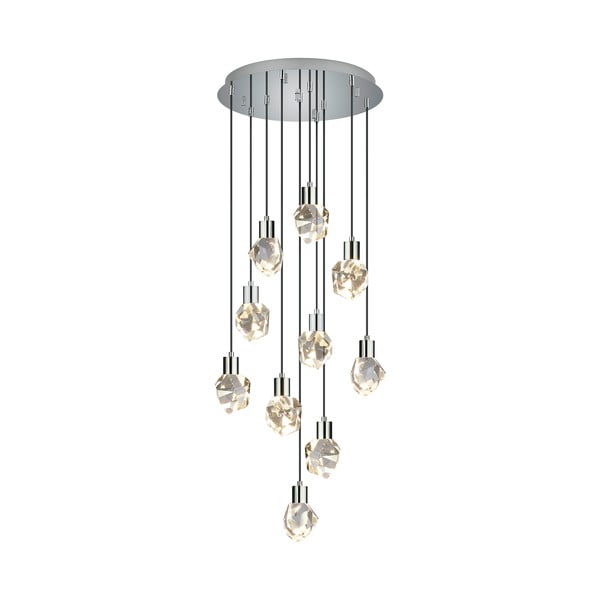 LED viseća svjetiljka u srebrnoj boji sa staklenim sjenilom ø 51,5 cm Verano – Trio Select-image-1