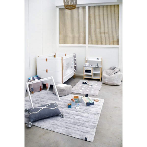 Sivi periv/ručno rađen pamučan dječji tepih 70x100 cm Mini Biscuit Pearl Grey – Lorena Canals-image-3