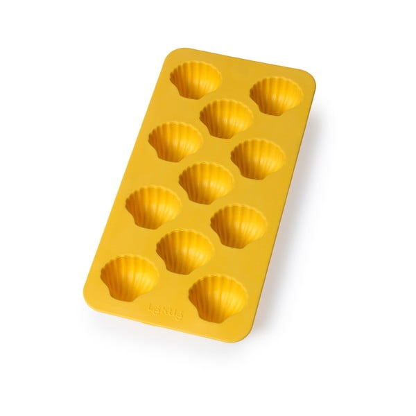 Žuti silikonski kalup za led Lékué Shell, 11 kockica