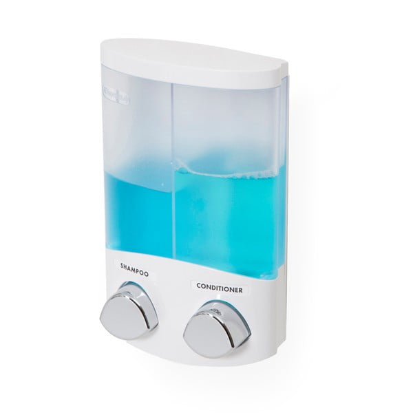 Bijeli plastičan samoljepljiv dozator sapuna 620 ml Duo – Compactor