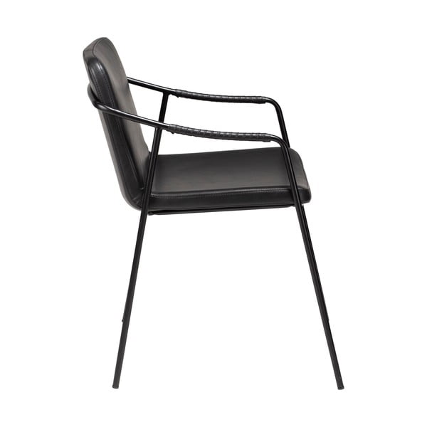 Crna blagovaonska stolica od imitacije kože DAN-FORM Denmark Boto-image-2