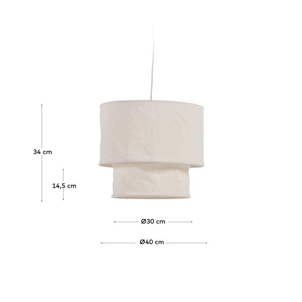 Bež sjenilo od tkanine ø 40 cm Mariela - Kave Home-image-4