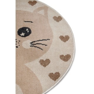 Bež dječji tepih ø 100 cm Cat – Hanse Home